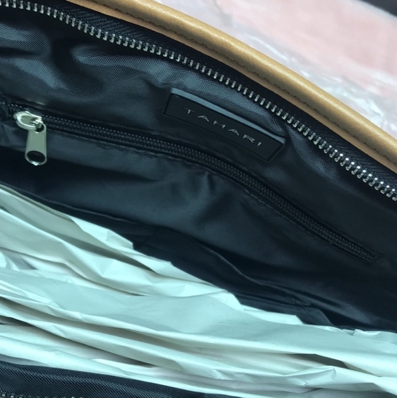 Tahari two-tone retails for $118 "Kristen" faux leather tote. NWT - Picture 8 of 10